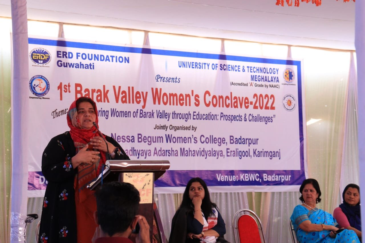 AMU Professor Dr FAiza Abasi speaks at Barak Valley women's conclave held at KNB Women's College (KBWC)