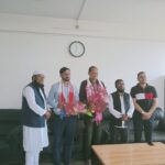Mahbubul Hoque, Hon'ble Chancellor USTM welcoming physics mentor at KNB women's college (KBWC)