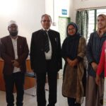 KNB Women's college (KBWC) Principal and vice principal with Prof G D Sharma, Vice-Chancellor of USTM