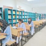 Students of KNB women's college (KBWC) at the college library